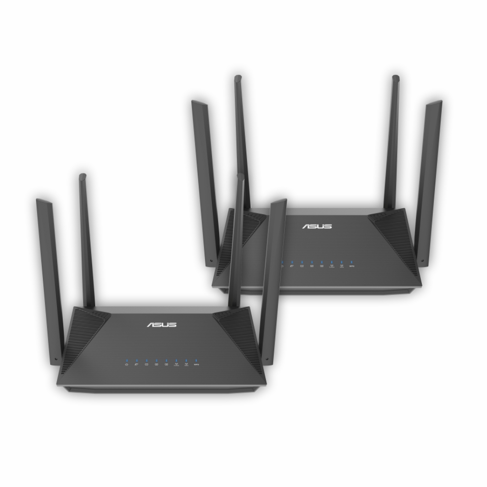 Selecting MESH of 2 Packs Business  Asus AX 1800 Black Modem Router 